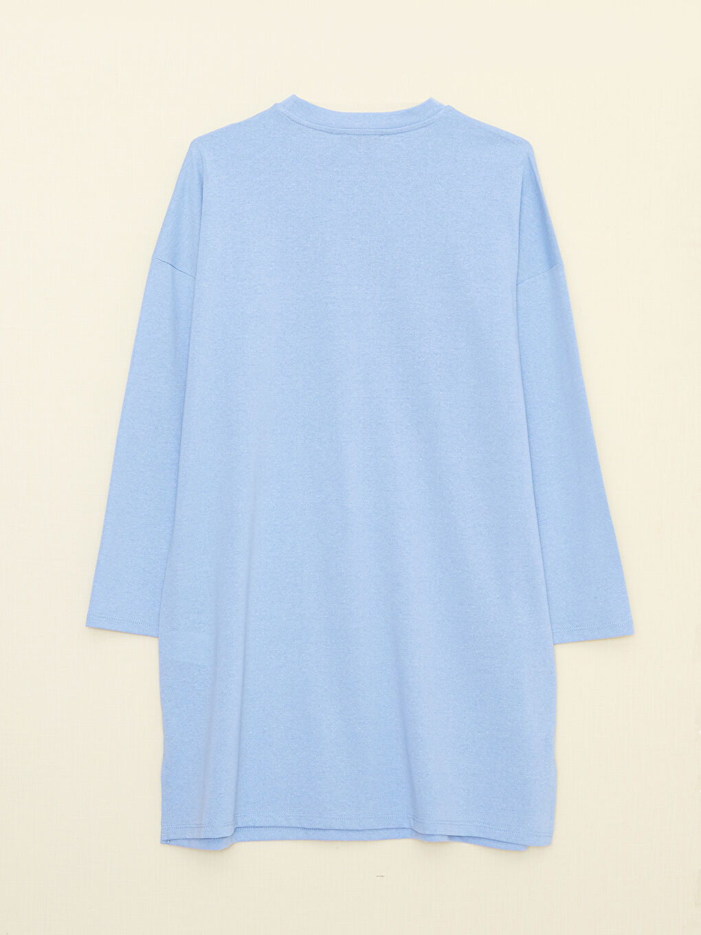 Mavi Bisiklet Yaka Baskılı Uzun Kollu Kadın Tunik-9