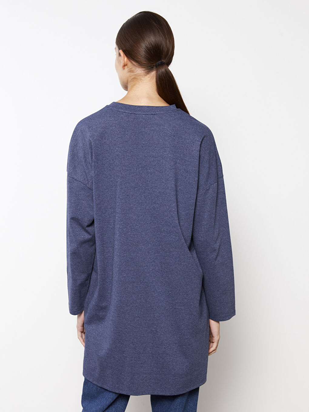Tunique pour Femmes à Manches Longues Imprimée avec Col Rond-4