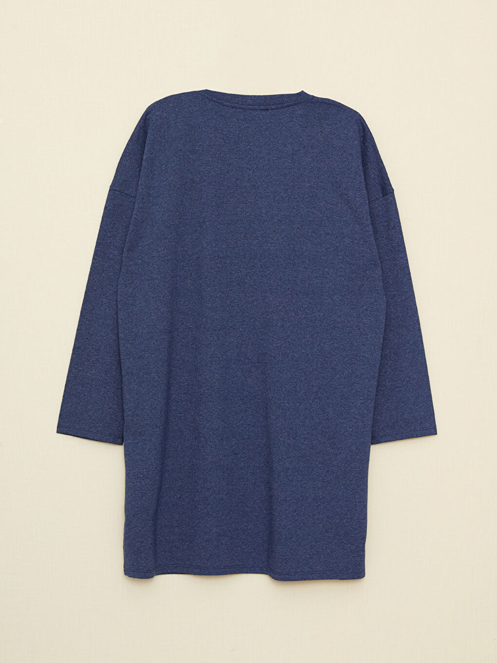 İndigo Bisiklet Yaka Baskılı Uzun Kollu Kadın Tunik-5