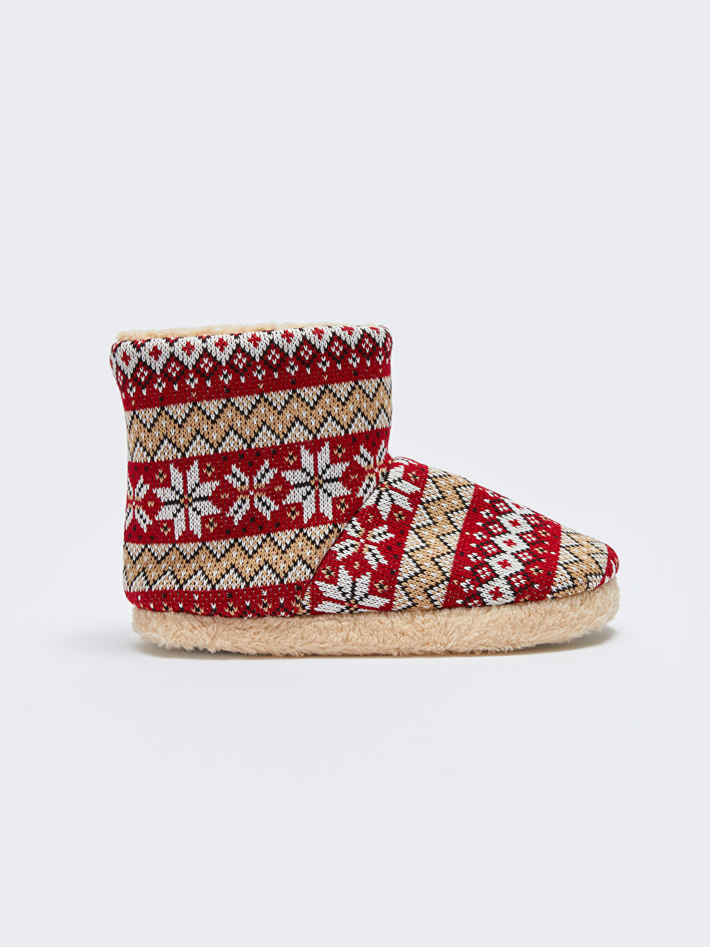 Kırmızı Kadın Desenli Ev Botu-1