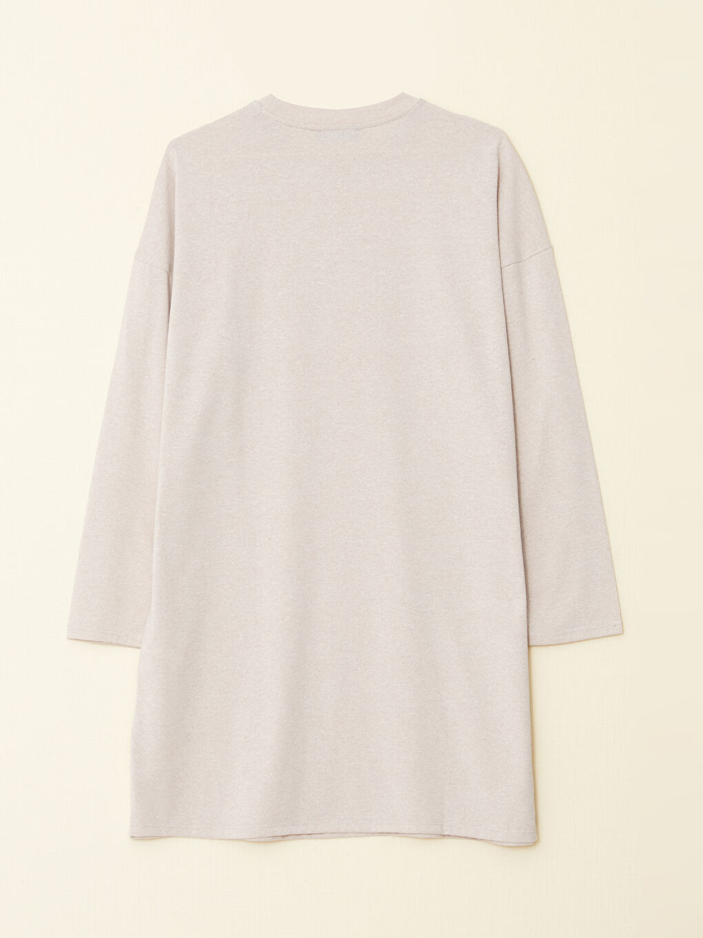 Tunică cu Guler Rotund, Imprimată, Mânecă Lungă pentru Femei-7