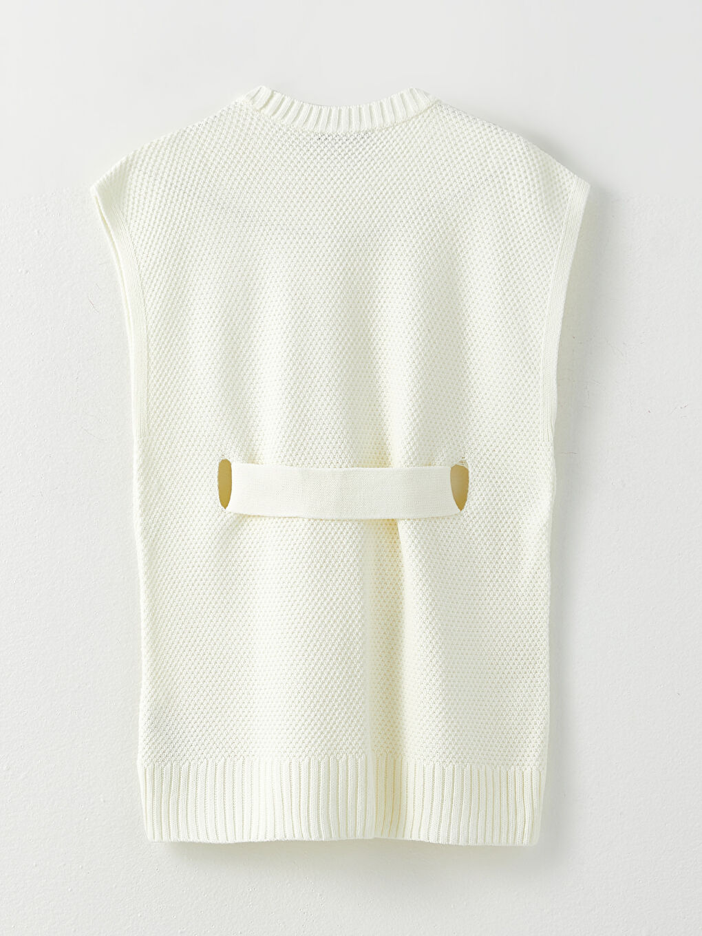 Пуловер с кръгло деколте и шарки за жени-6