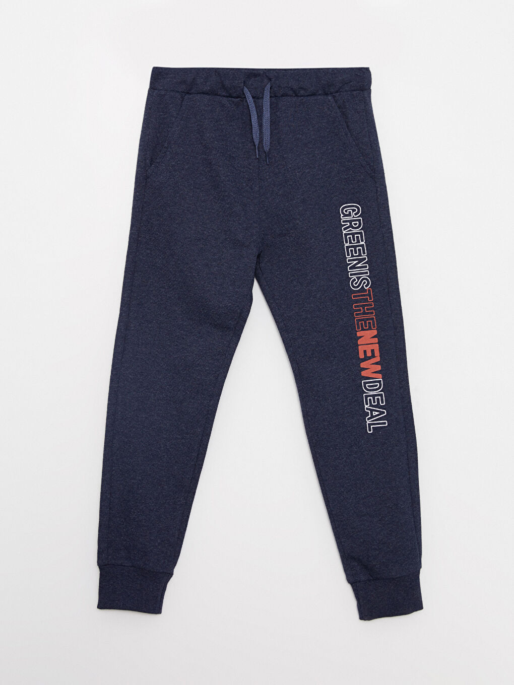 İndigo Beli Lastikli Baskılı Erkek Çocuk Jogger Eşofman Altı