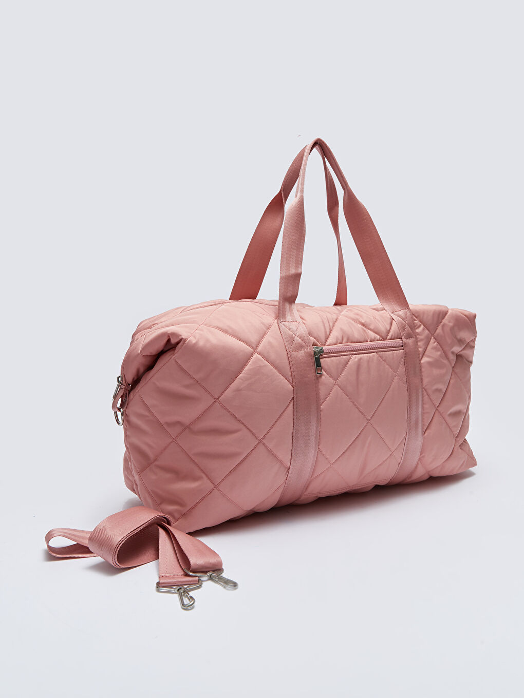 Pembe Paraşüt Kumaş Kadın Spor Çantası-1