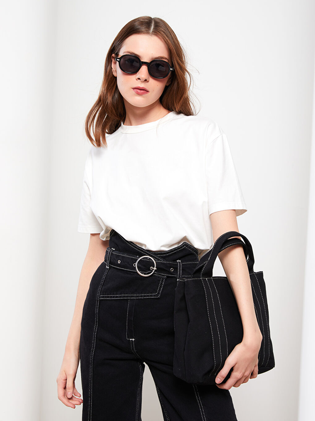 LCW ACCESSORIES Siyah Kadın Düz Çapraz Çanta - 1