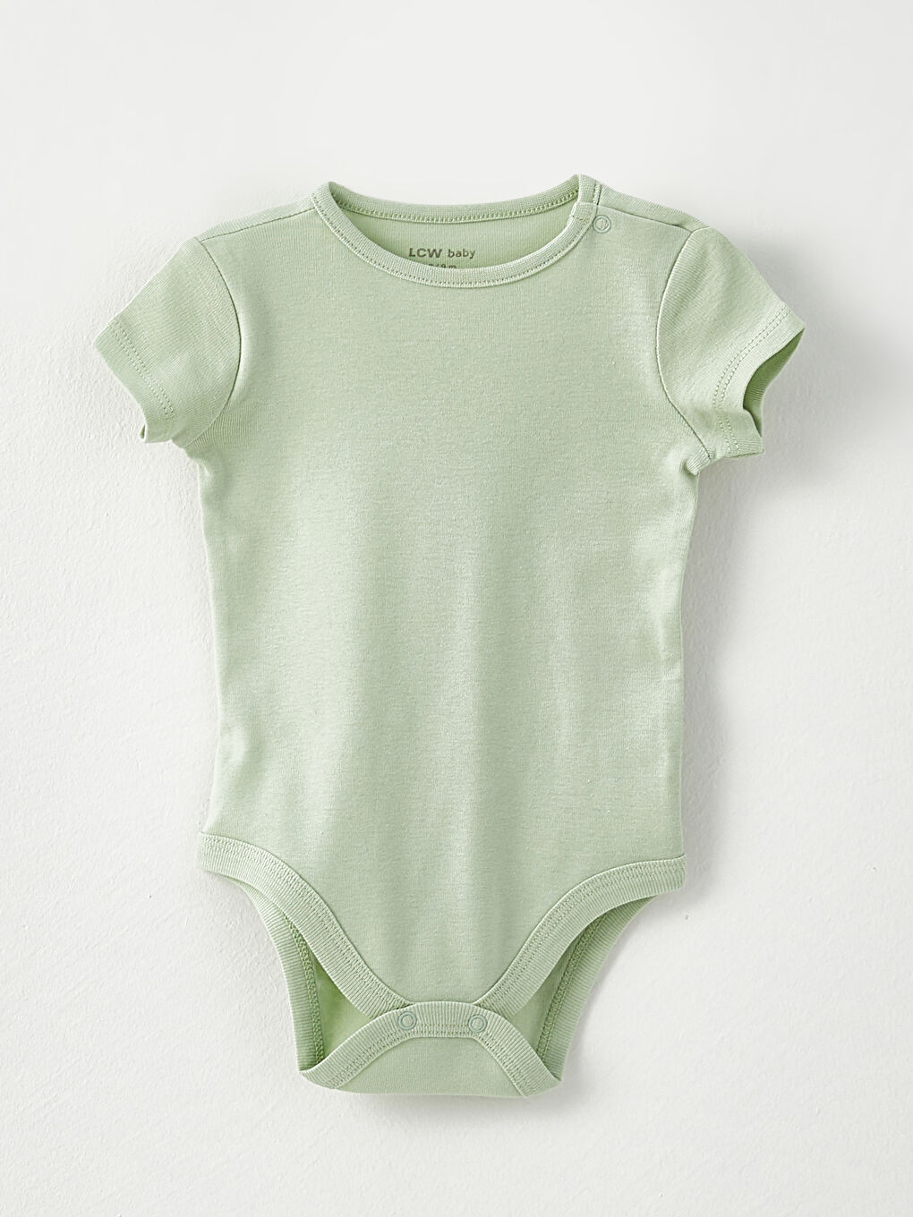 Crew Neck Short Sleeve Basic Baby Girl Body with Snap Crotch 5-Pack-3