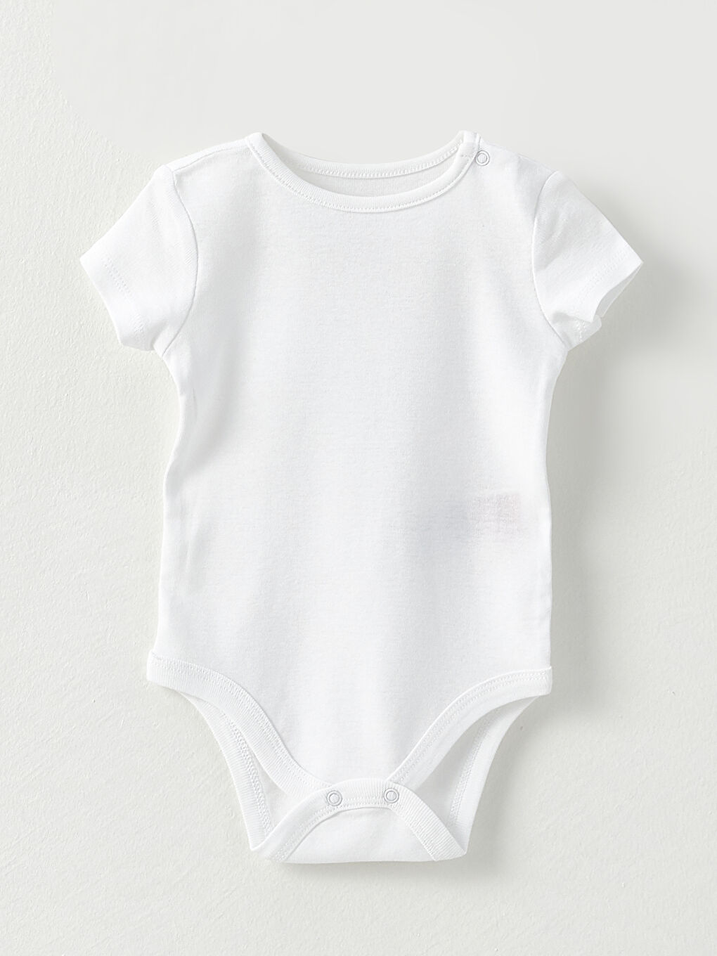 Crew Neck Short Sleeve Basic Baby Girl Body with Snap Crotch 5-Pack-4