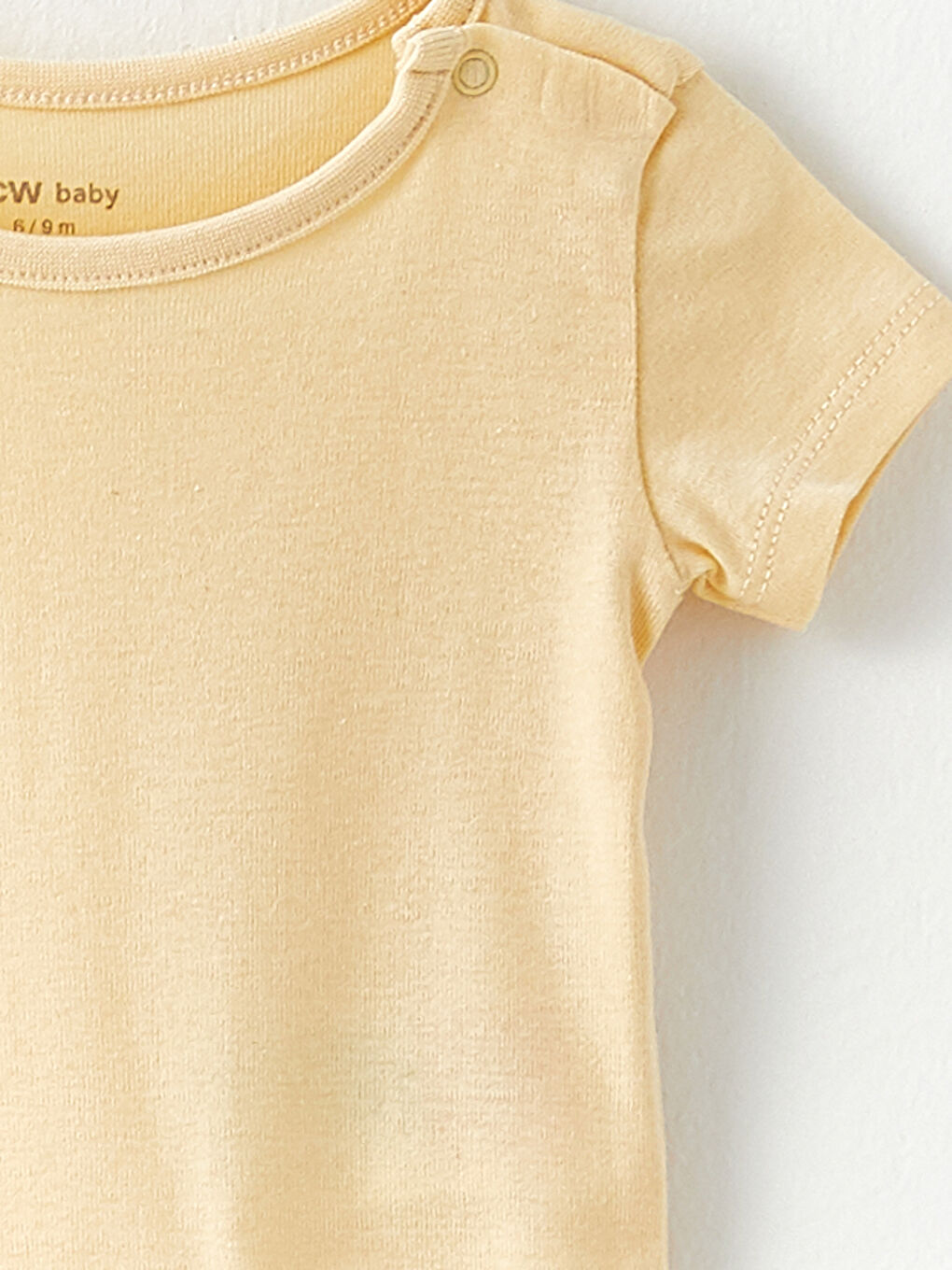 Crew Neck Short Sleeve Basic Baby Girl Body with Snap Crotch 5-Pack-6