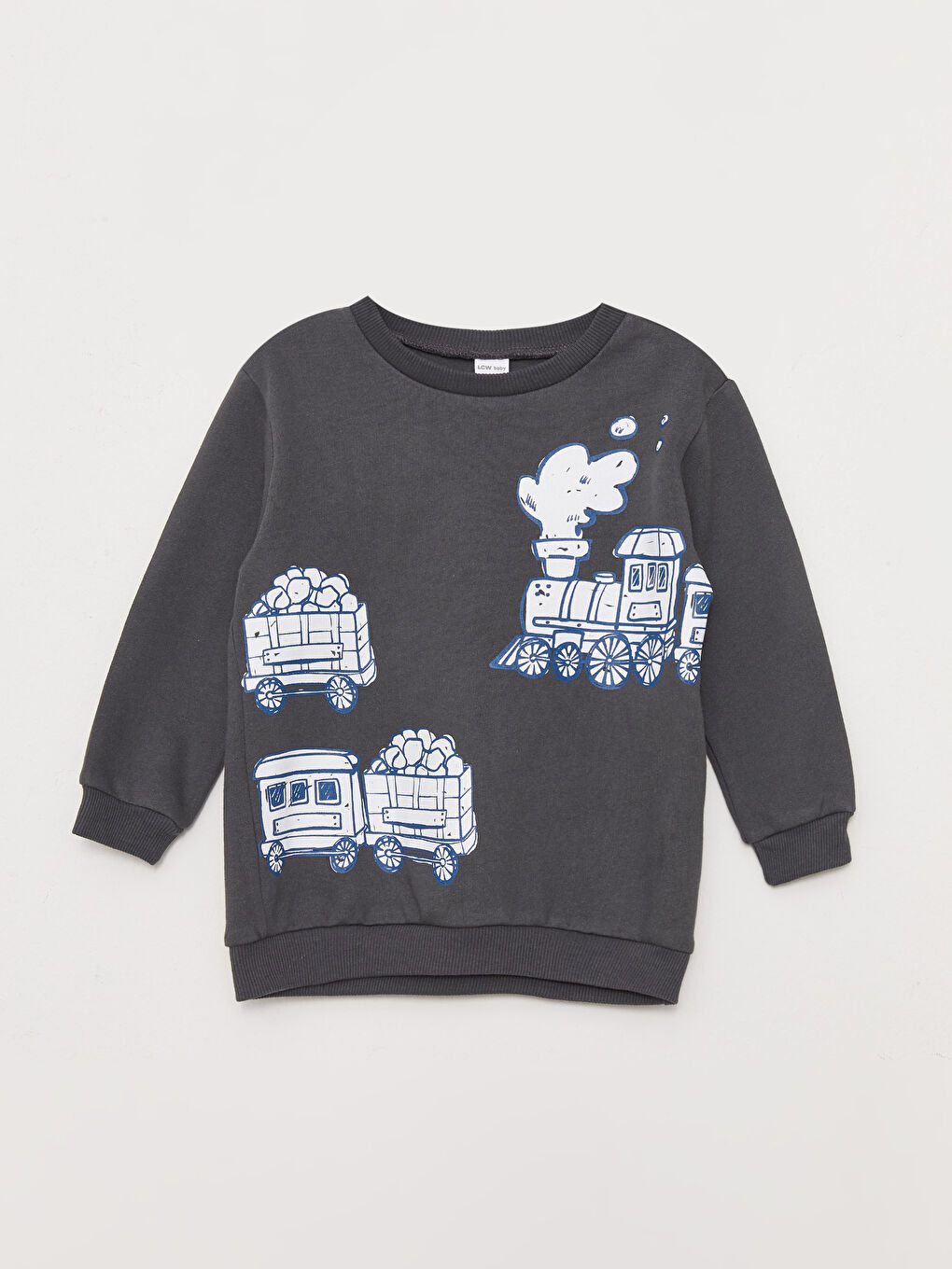 LCW baby Crew Neck Long Sleeve Printed Baby Boy Sweatshirt 2-Pack -W2EF07Z1-HEF