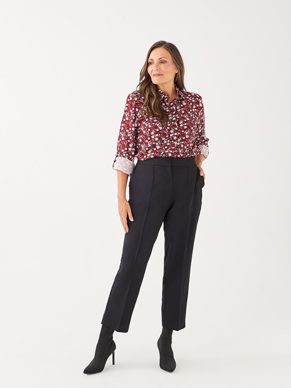 Women's Standard Fit Plain Trousers
