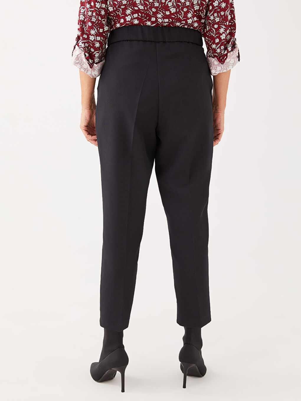 Women's Standard Fit Plain Trousers-4