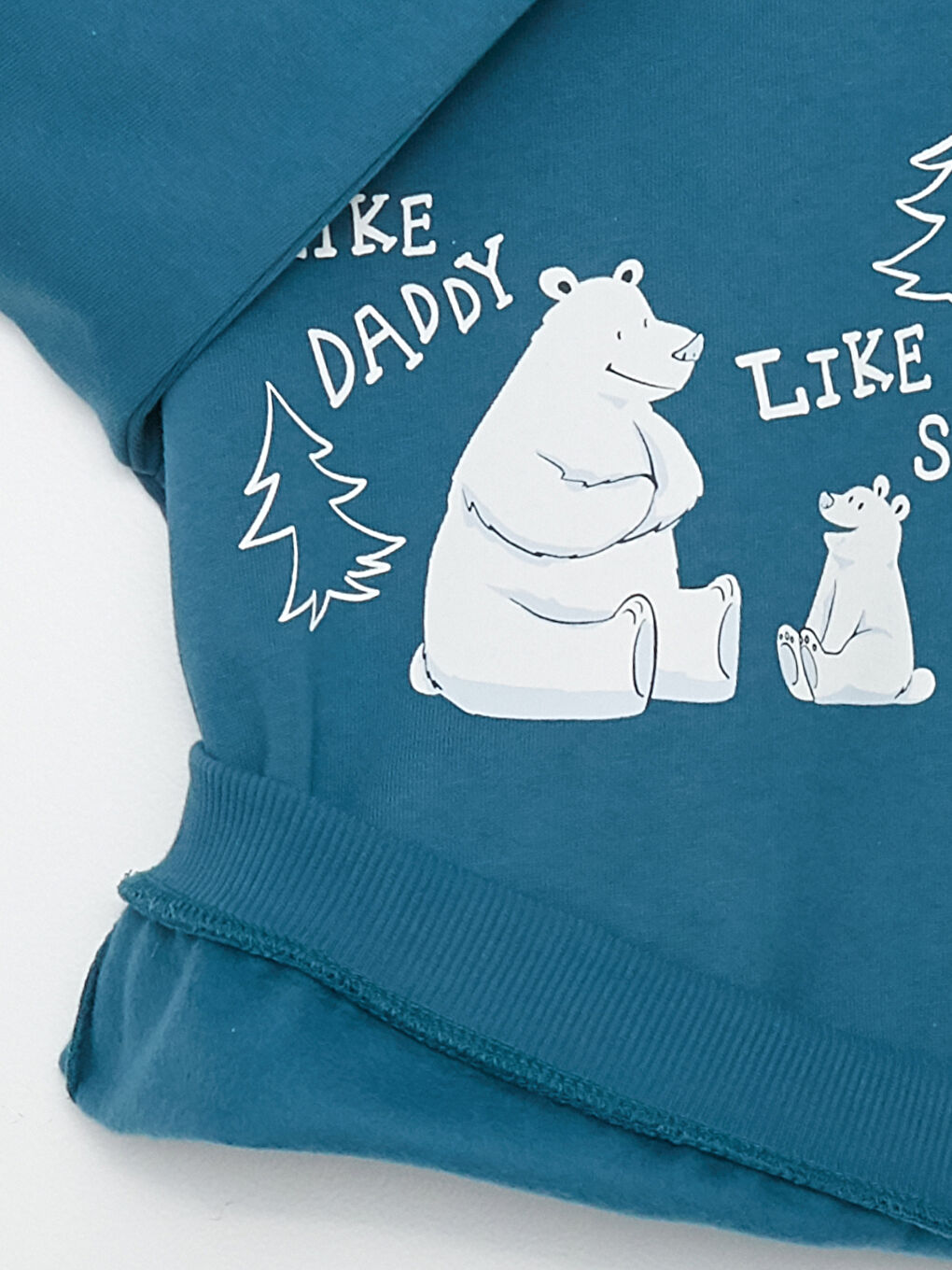 LCW baby Mavi Bisiklet Yaka Uzun Kollu Baskılı Erkek Bebek Sweatshirt 2'li - 3