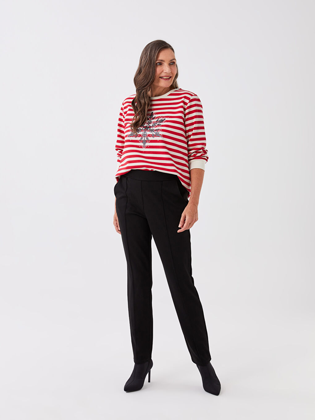 Pantaloni Simpli cu Croială Standard pentru Femei-1