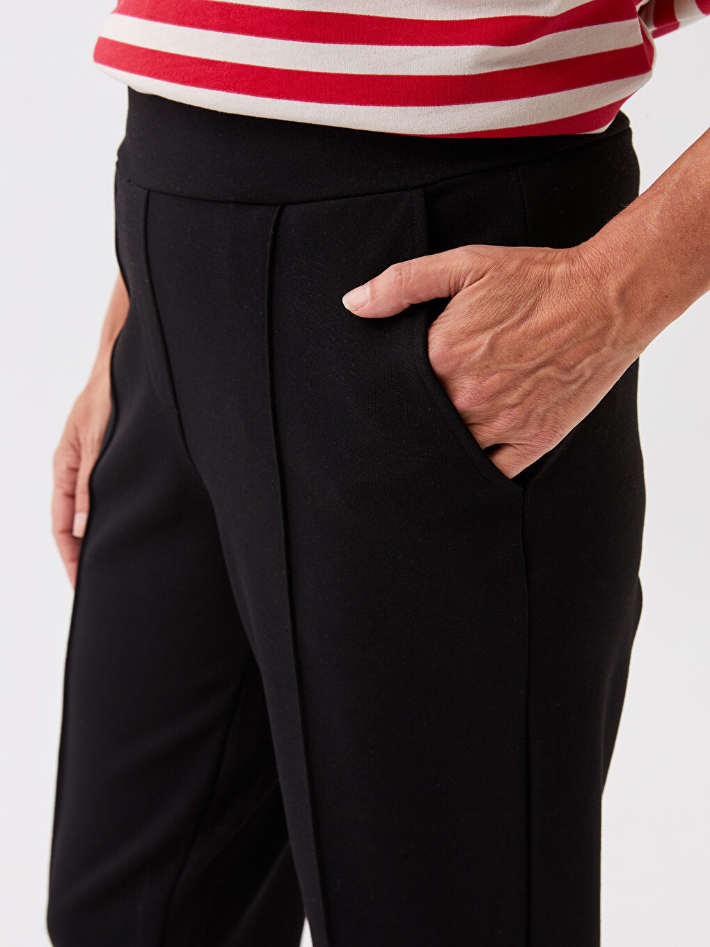 Pantaloni Simpli cu Croială Standard pentru Femei-2