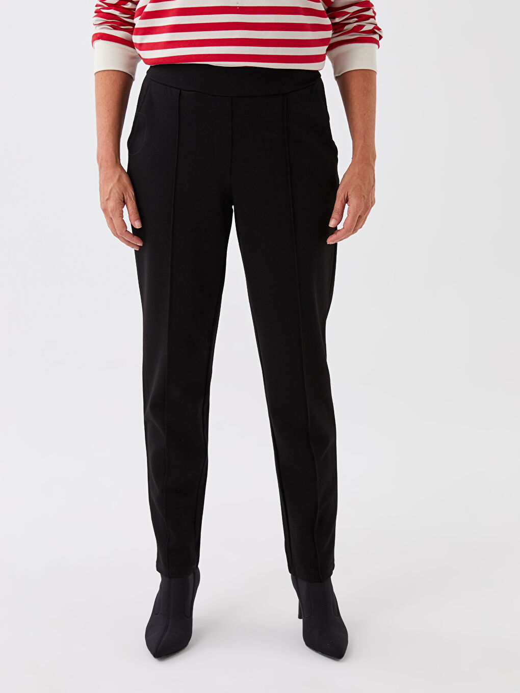 Pantaloni Simpli cu Croială Standard pentru Femei-3