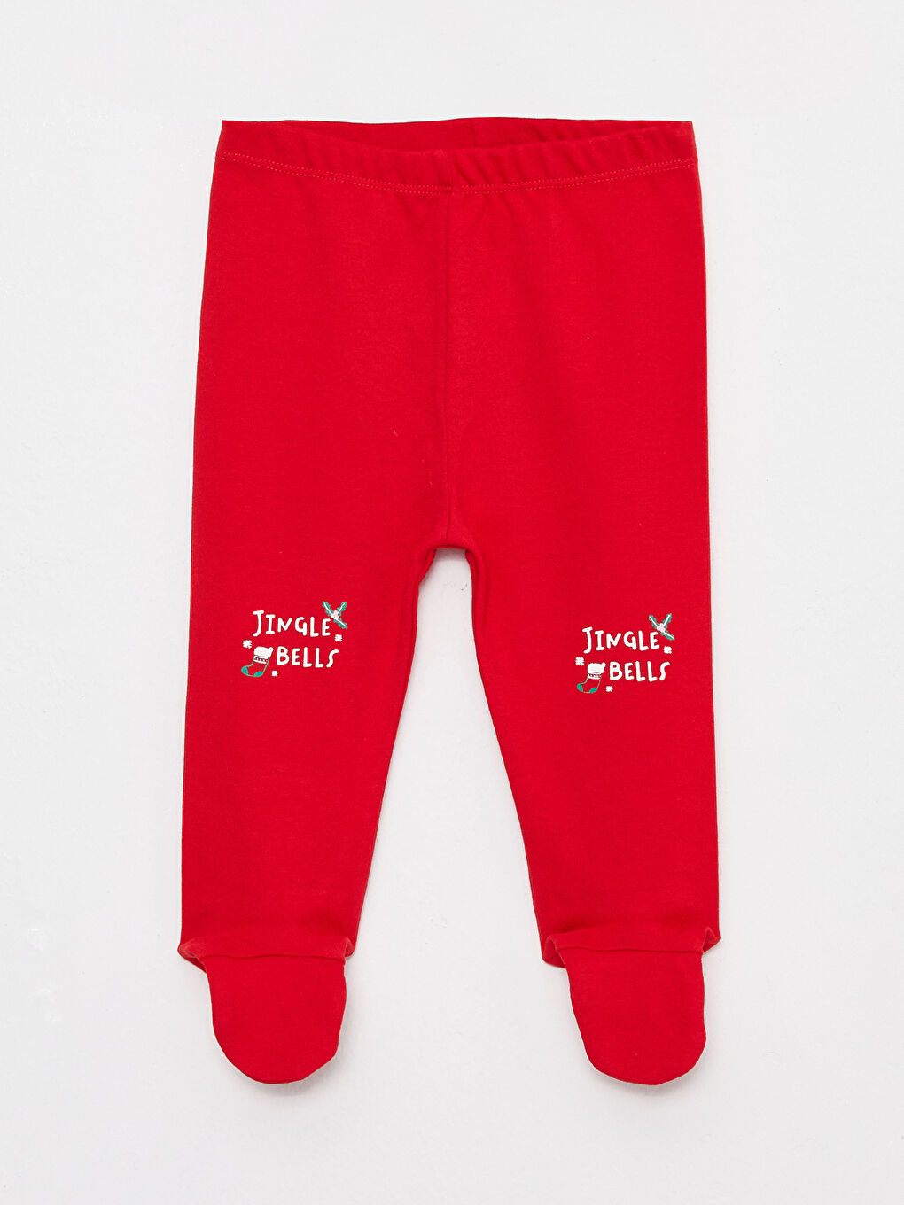 Elastic Waist Christmas Themed Baby Girl Footed Trousers 2 Pack -W2EF17Z1-HC3