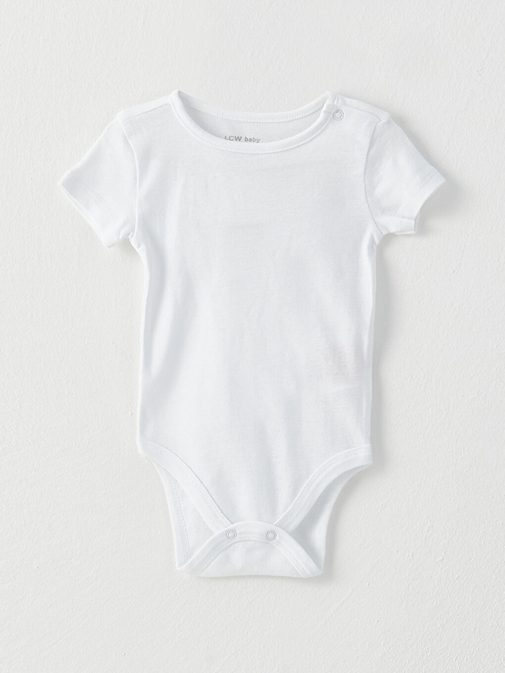 Crew Neck Long Sleeve Basic Baby Boy Snap Fastener Body 5 Pack-2