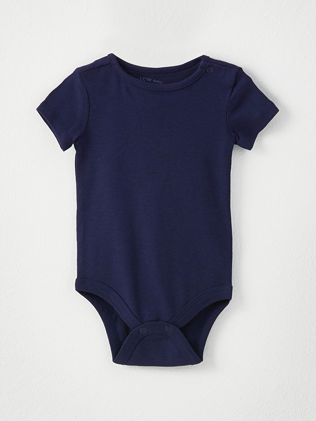 Crew Neck Long Sleeve Basic Baby Boy Snap Fastener Body 5 Pack-3