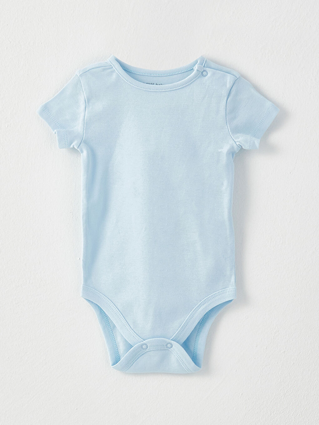 Crew Neck Long Sleeve Basic Baby Boy Snap Fastener Body 5 Pack-5