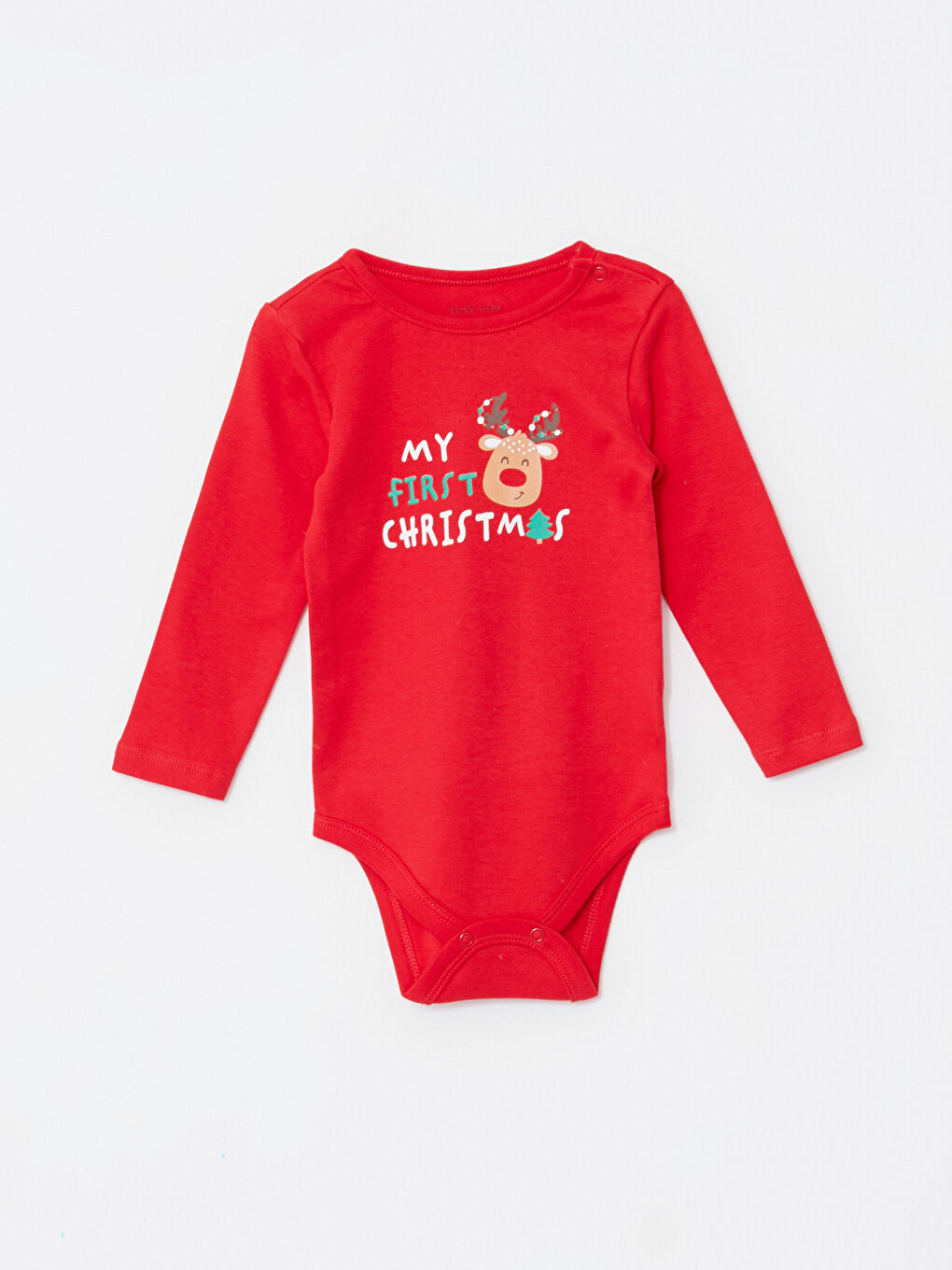 Bisiklet Yaka Uzun Kollu Yılbaşı Temalı Erkek Bebek Takım 3'lü-2