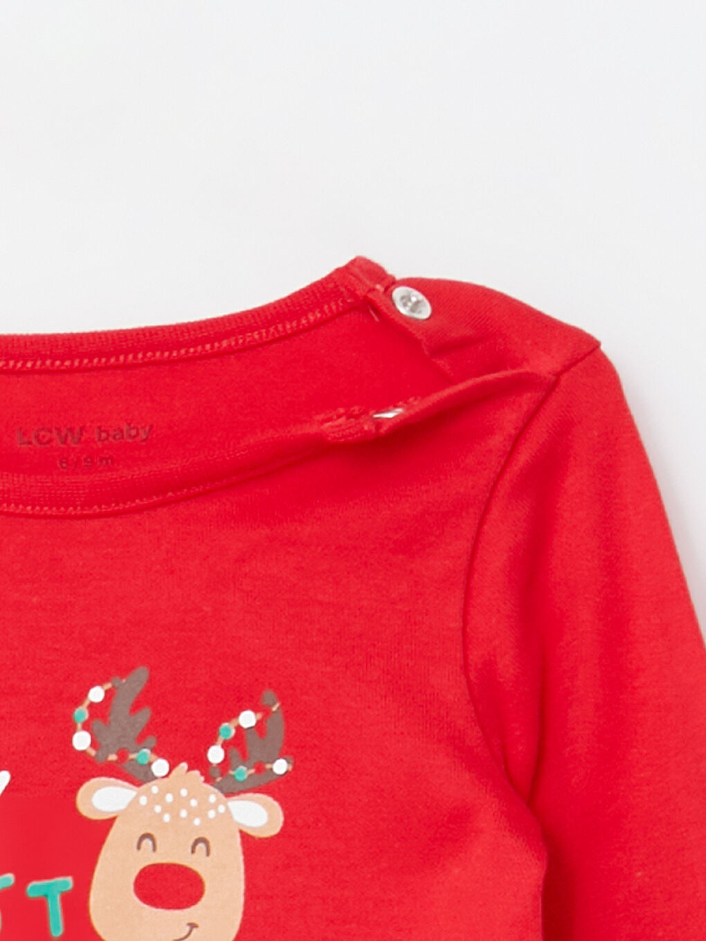 Bisiklet Yaka Uzun Kollu Yılbaşı Temalı Erkek Bebek Takım 3'lü-3