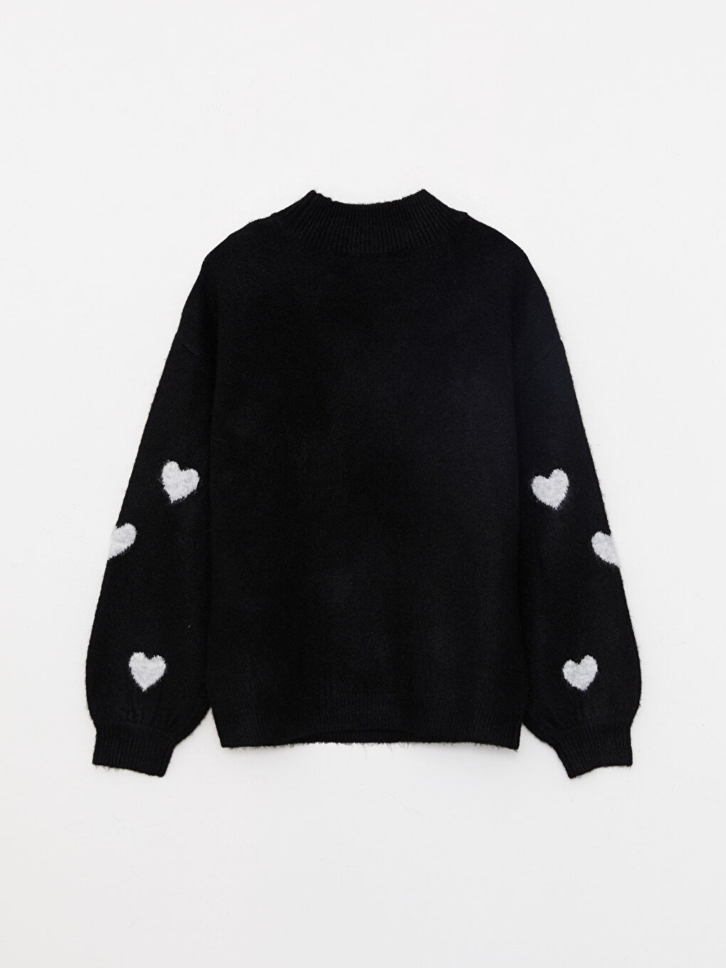 Funnel Neck Patterned Women's Knitwear Sweater-6