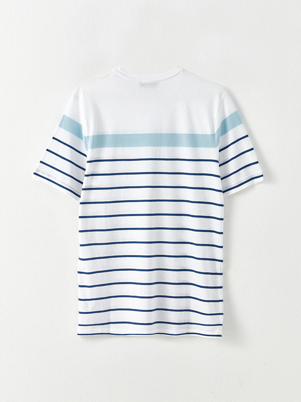 تي شيرت رجالي ياقة دائرية كم قصير مخطط جيرسي-6