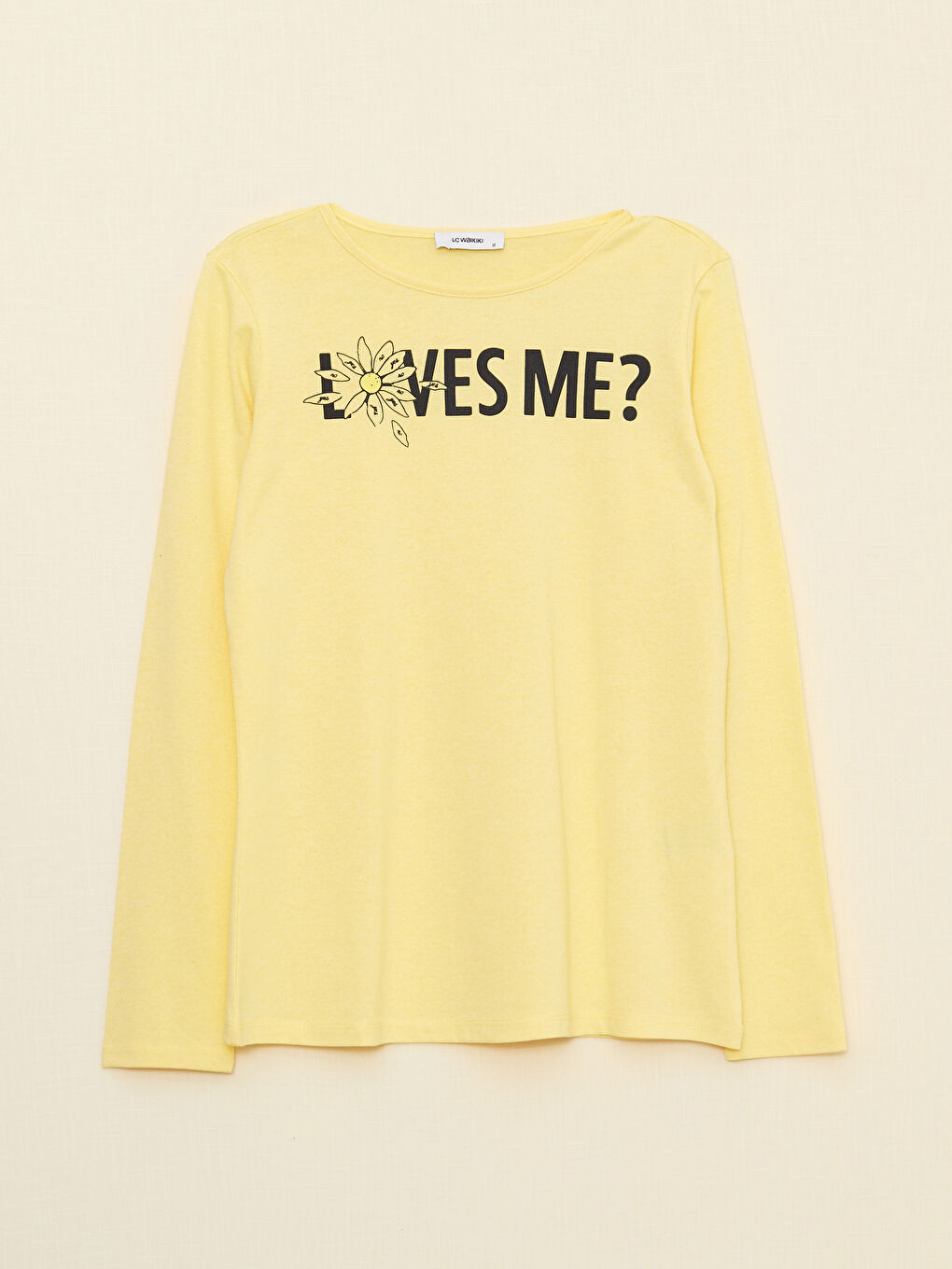 LCW ECO Rundhalsausschnitt Bedrucktes Langarm T-Shirt für Damen -W2EF71Z8-S5A