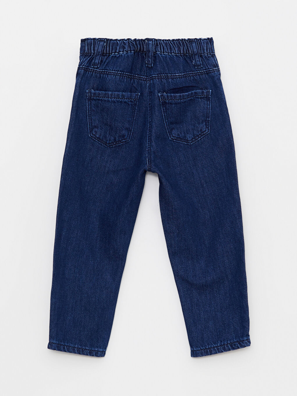 İndigo Beli Lastikli Basic Kız Bebek Jean Pantolon-2