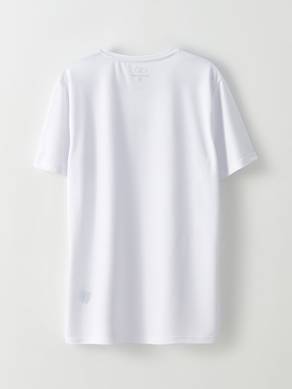 Beyaz Bisiklet Yaka Kısa Kollu Baskılı Erkek Tişört-7