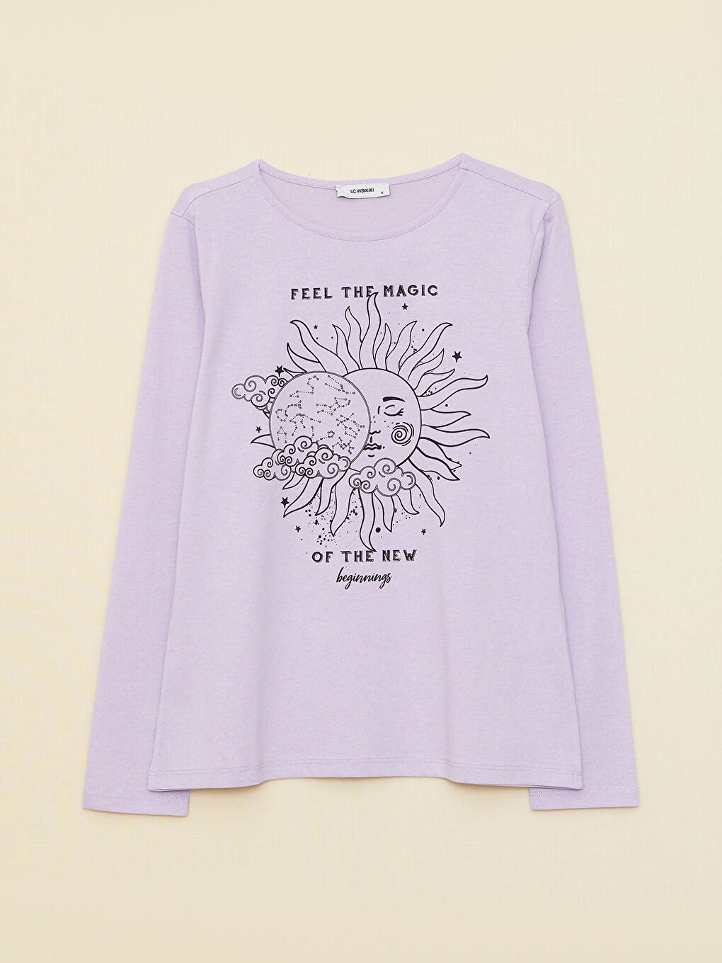 LCW ECO Crew Neck Printed Long Sleeve Women's T-Shirt -W2EF79Z8-RW9