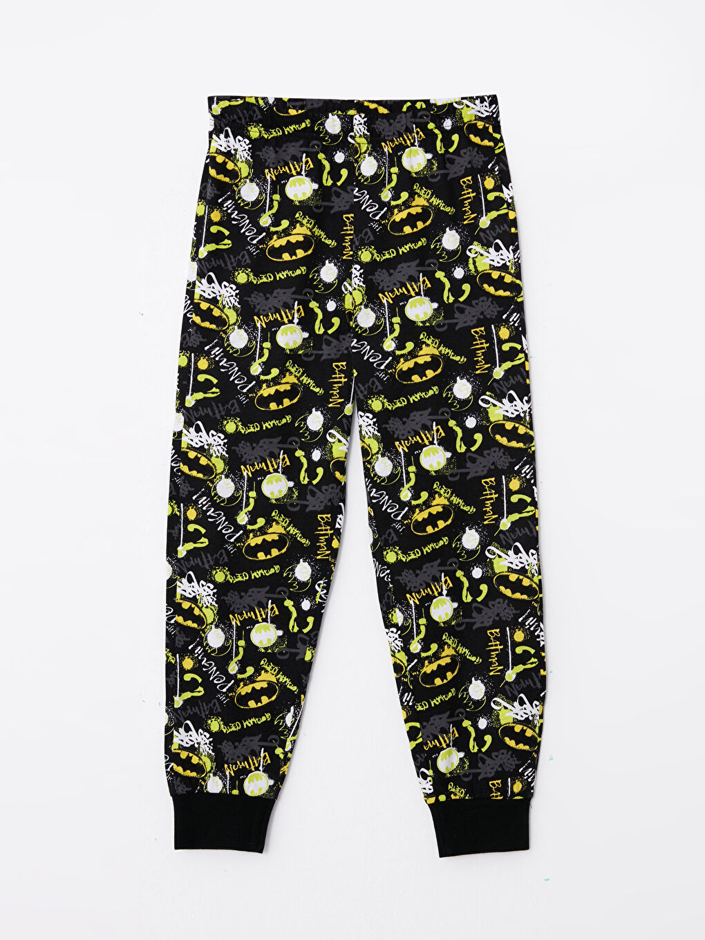 Crew Neck Batman Printed Long Sleeve Boys' Pyjama Set-2