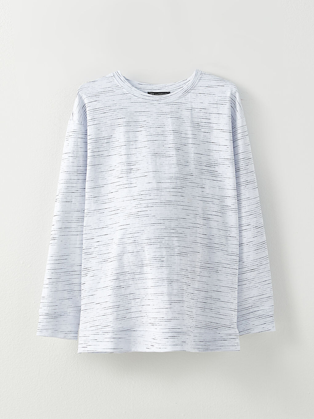 Hanorac maternitate cu guler rotund, mânecă lungă și model imprimat-5