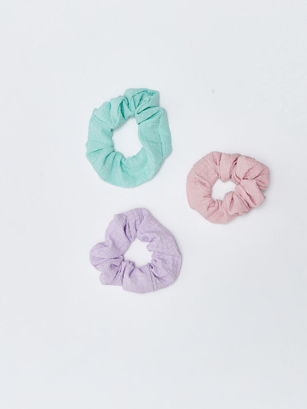 مشبك شعر مستقيم مطاطي مجعد - عبوة من 3 قطع-3