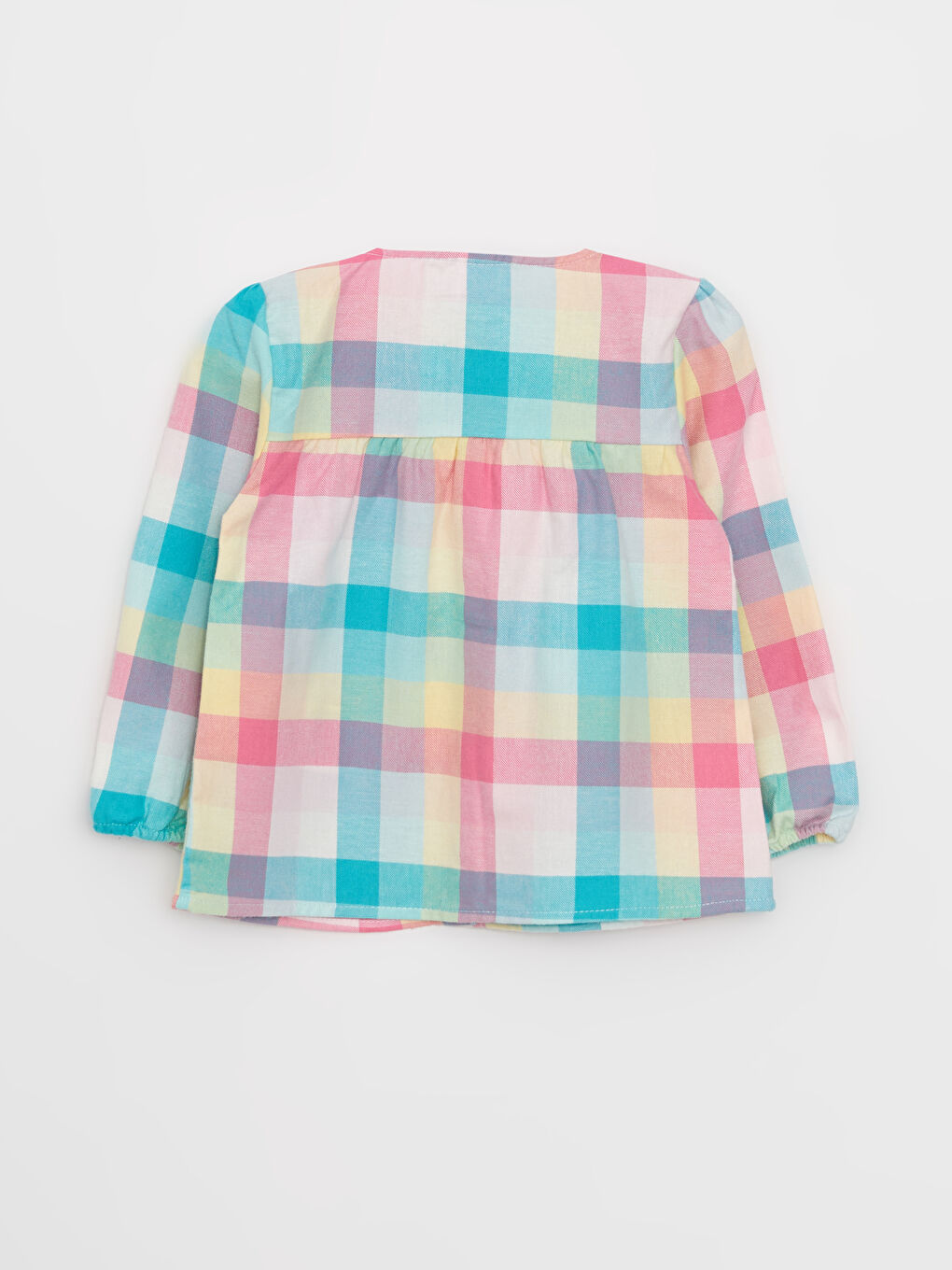 Crew Neck Long Sleeve Patterned Baby Girl Shirt-2