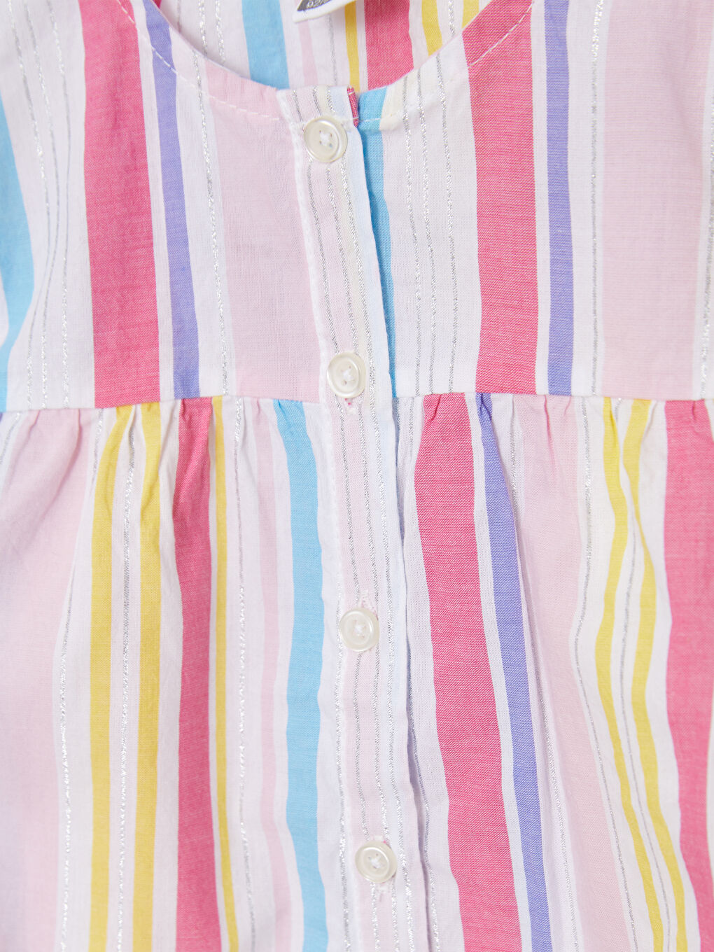 Crew Neck Long Sleeve Striped Baby Girl Shirt-1