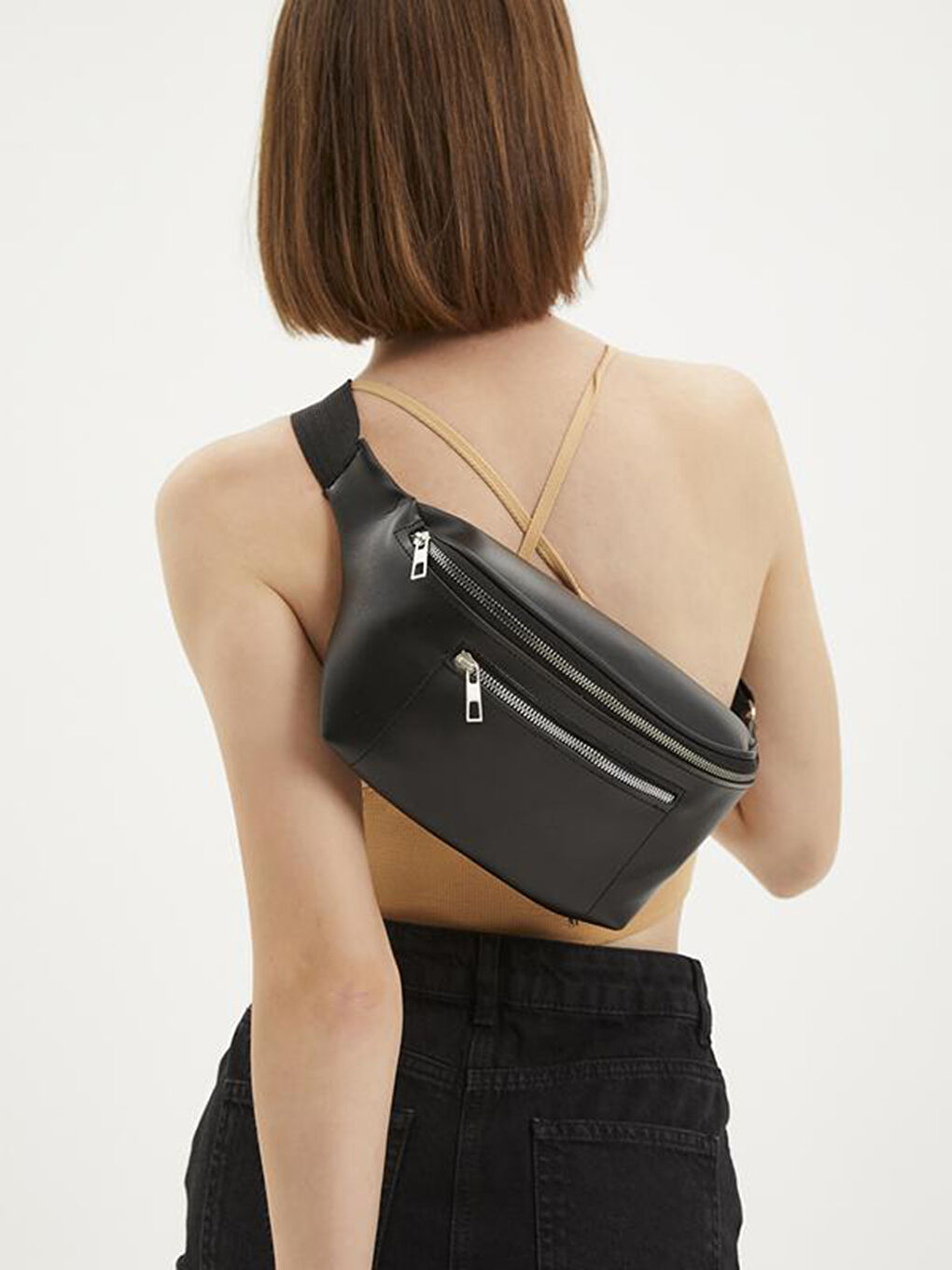 Siyah Royal Club De Polo Barcelona Kadın Bel Çantası