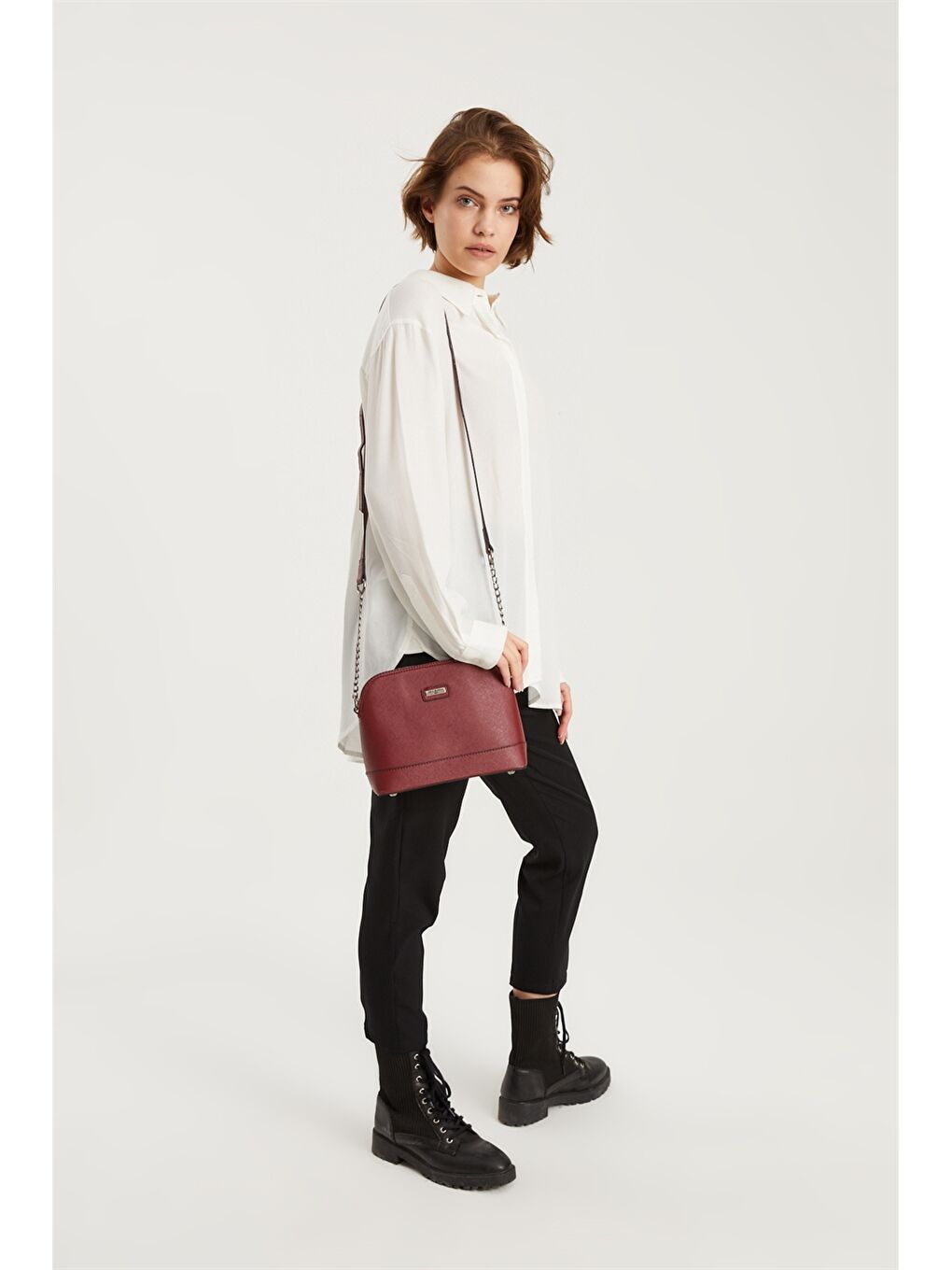 Kırmızı 1987 Kadın Omuz Çantası