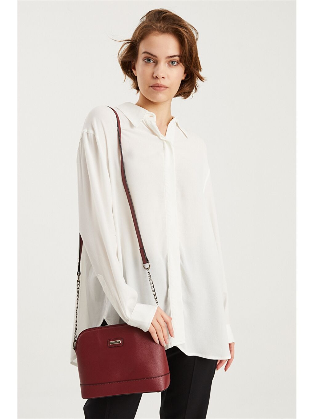 Kırmızı 1987 Kadın Omuz Çantası-1