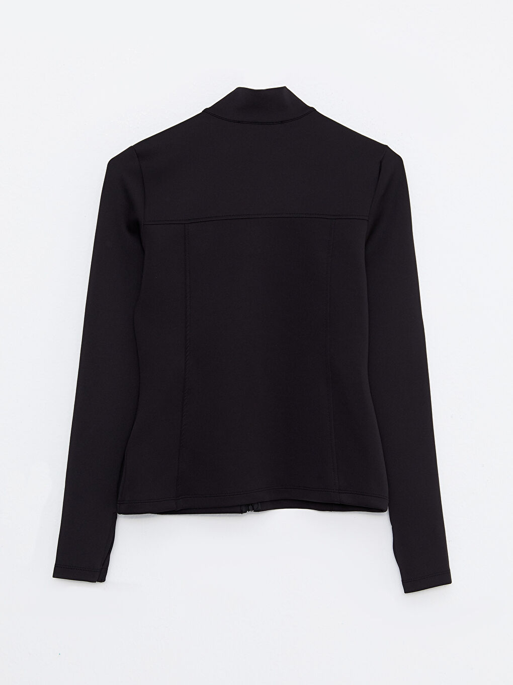 Siyah Dik Yaka Kadın Spor Hırka-6