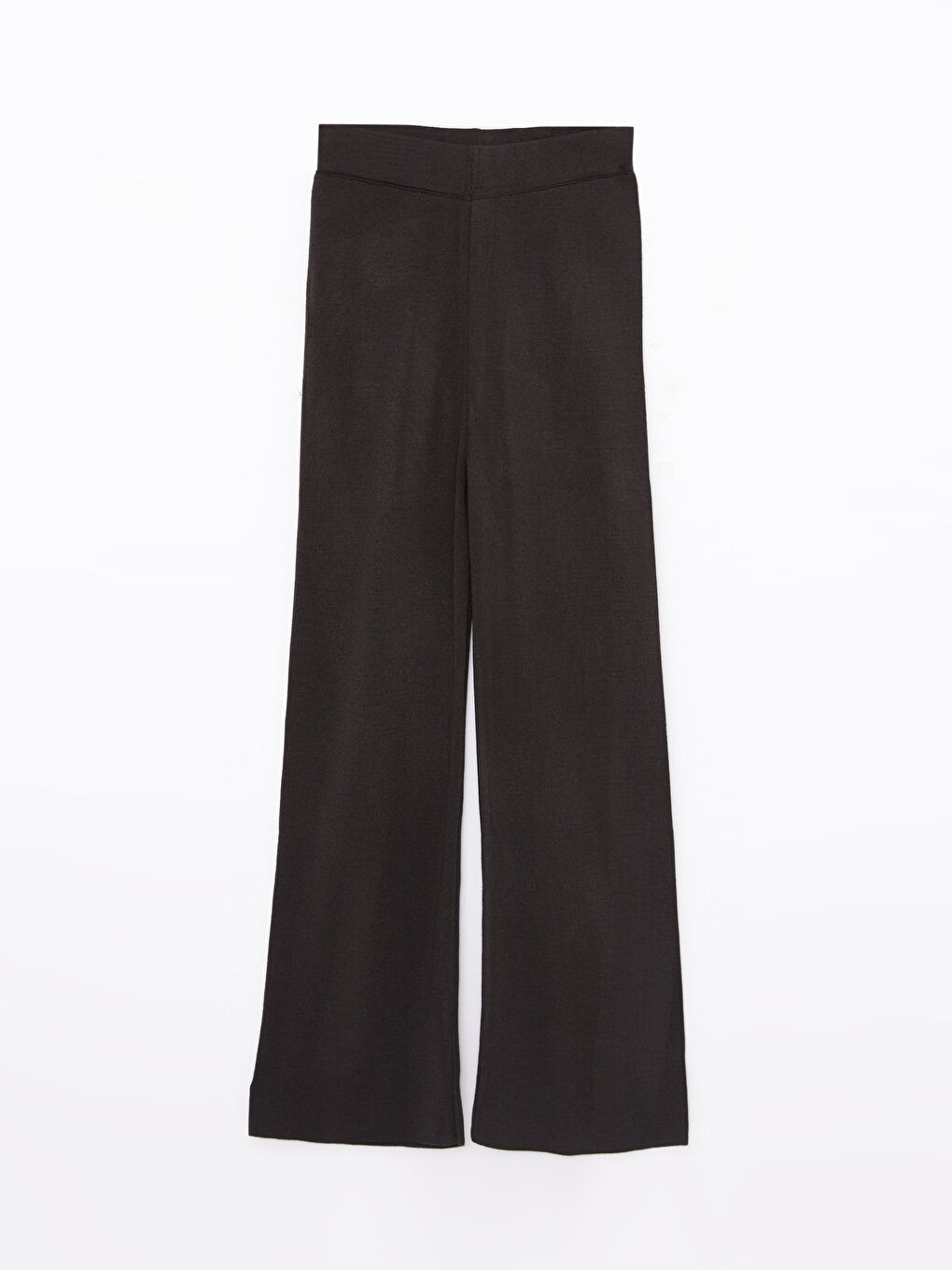 Women's Elasticated Waist Plain Knitwear Trousers-5