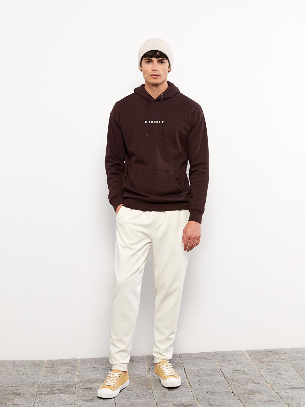 Long Sleeve Printed Men's Thick Hoodie-1