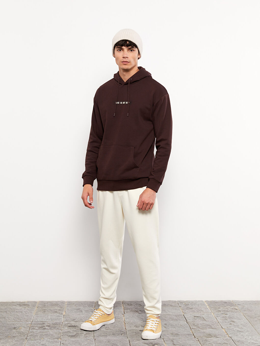 Long Sleeve Printed Men's Thick Hoodie-2
