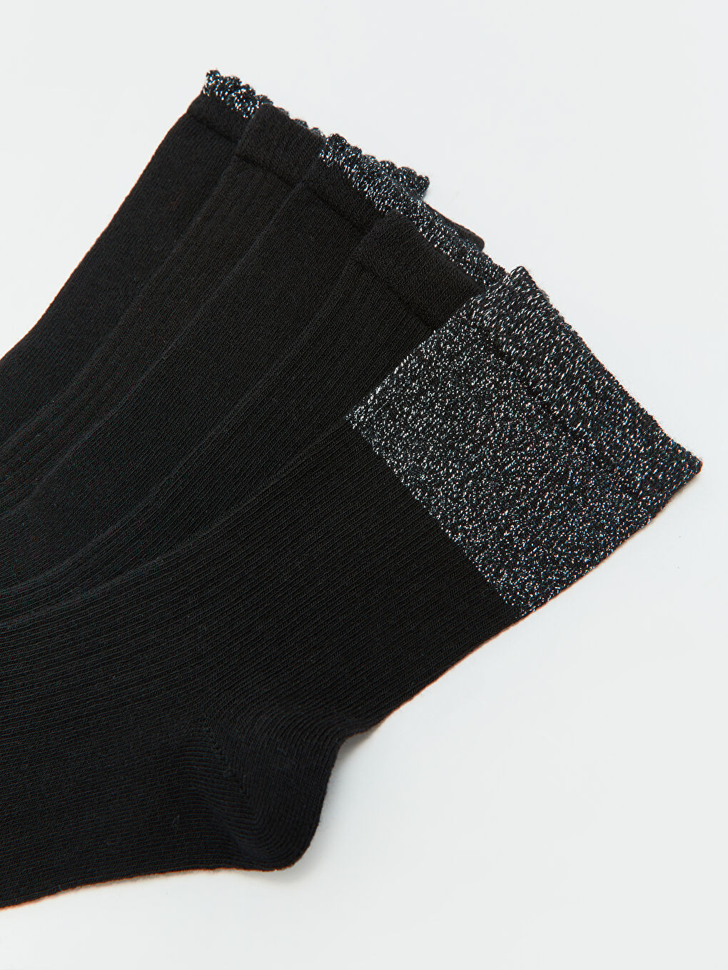 جوارب للسيدات بتفاصيل لامعة - عبوة من ٥ قطع-2