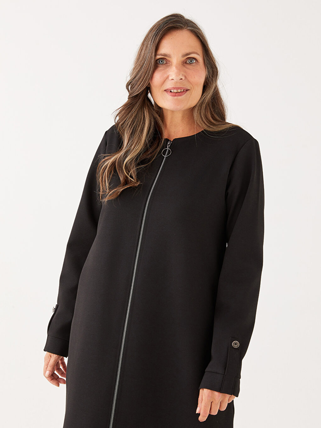 عەبایەی یه‌خه‌ی كراس سادە قۆڵ درێژ بۆ ژنان-2