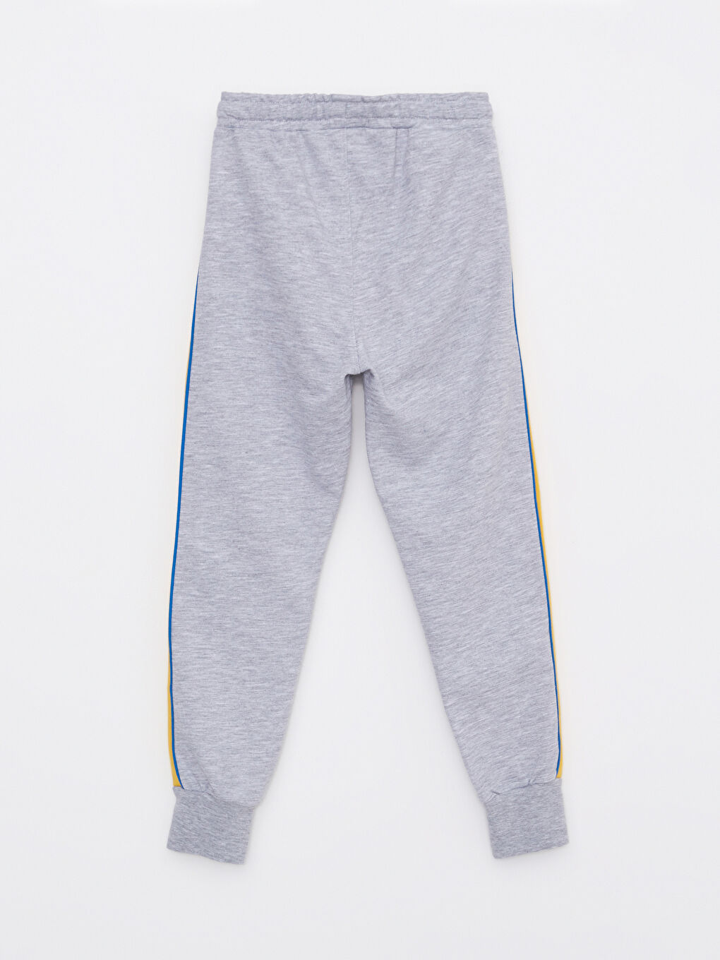 Gri Beli Lastikli Renk Bloklu Erkek Çocuk Jogger Eşofman Altı-1
