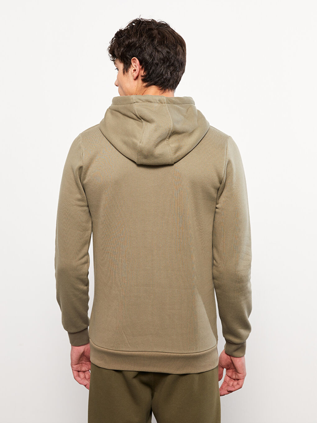 LCW Casual Haki Uzun Kollu Baskılı Erkek Hoodie - 4