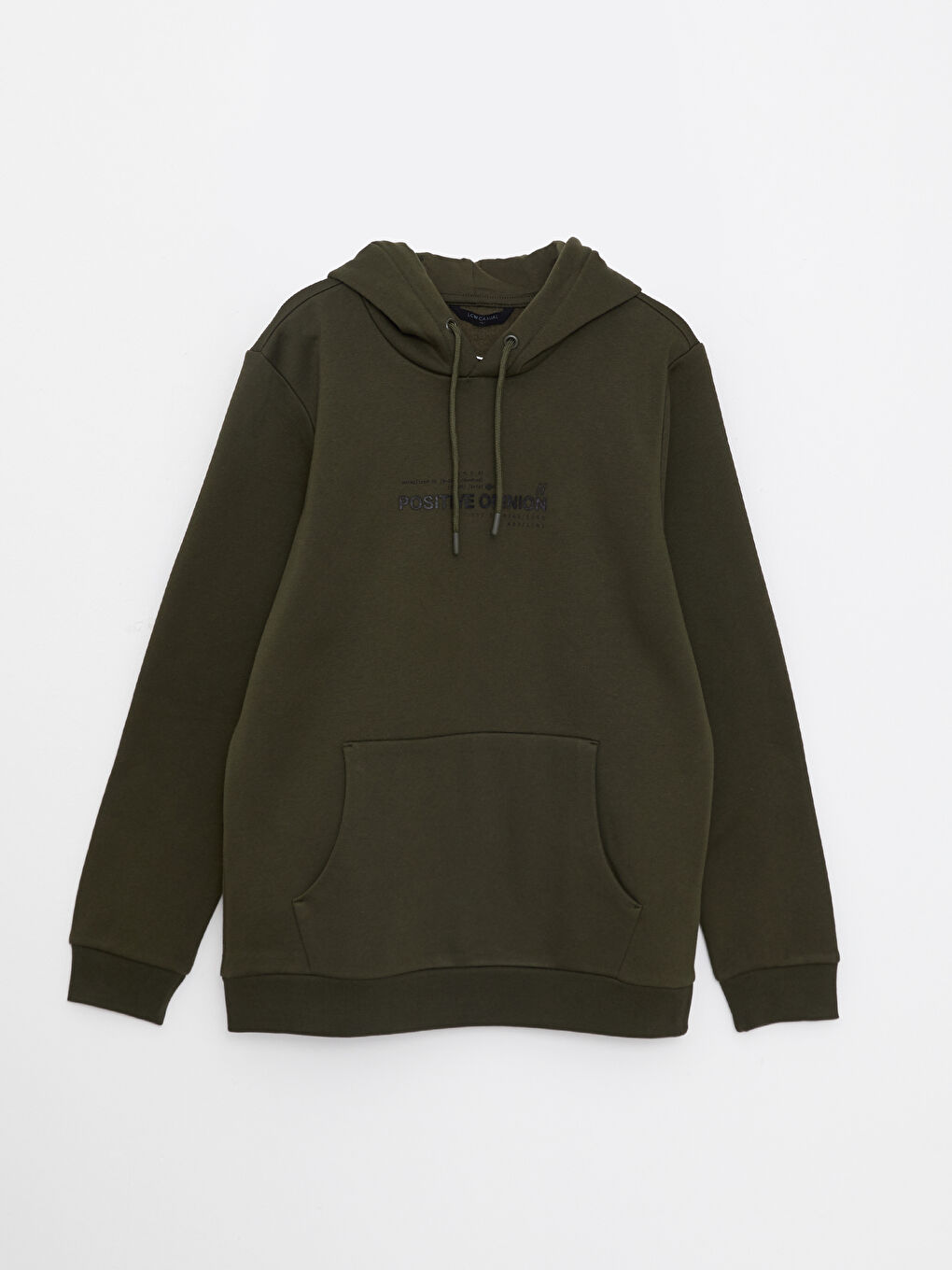 LCW Casual Koyu Haki Uzun Kollu Baskılı Erkek Hoodie - 5