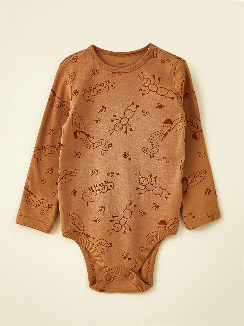 Crew Neck Long Sleeve Organic Cotton Baby Boy Snap Snap Body 4-Piece-3