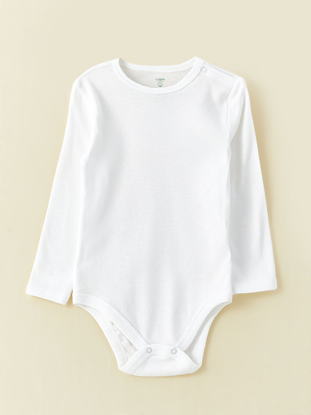 Crew Neck Long Sleeve Organic Cotton Baby Boy Snap Snap Body 4-Piece-4